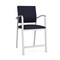 Lesro Newport Hip Chair Metal Frame, Silver, OH Navy Upholstery NP1161 - alternate 1